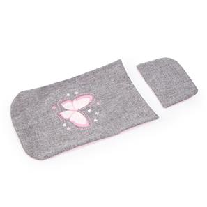 Bayer Design Cosy dukkevogn med pusletaske, tæppe  Grå/Pink-10