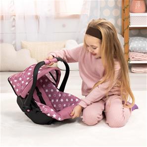 Bayer Design Deluxe Dukkeautostol med solskygge, pink-3