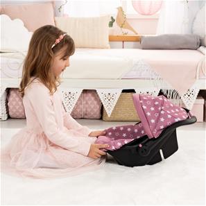 Bayer Design Deluxe Dukkeautostol med solskygge, pink-5