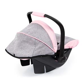 Bayer Design Deluxe Dukkeautostol med solskygge, pink/grå-2
