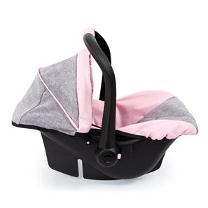 Bayer Design Deluxe Dukkeautostol med solskygge, pink/grå-3