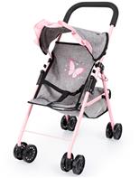Bayer Design Buggy Dukke Paraplyklapvogn, Grå/Pink