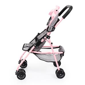 Bayer Design Buggy Dukke Paraplyklapvogn, Grå/Pink-7