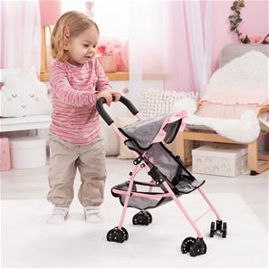 Bayer Design Buggy Dukke Paraplyklapvogn, Grå/Pink-8