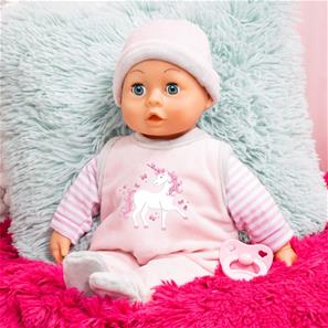 Bayer Design First Words Babydukke 38 cm med  24 funktioner, Unicorn-5