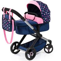Bayer Design Kombi Dukkevogn XEO, blå/pink