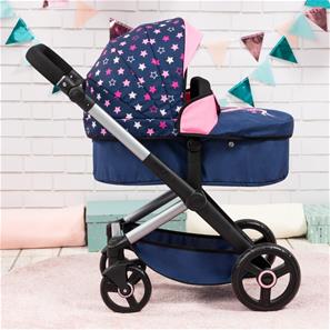 Bayer Design Kombi Dukkevogn XEO, blå/pink-4