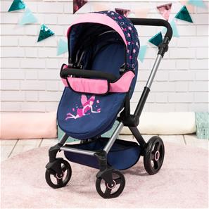 Bayer Design Kombi Dukkevogn XEO, blå/pink-7