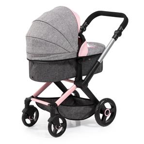 Bayer Design Kombi Dukkevogn XEO deluxe Sæt, Grå/Pink-13