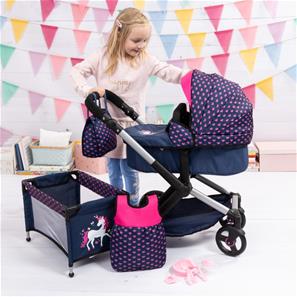 Bayer Design Kombi Dukkevogn XEO deluxe Sæt, Hjerter-4