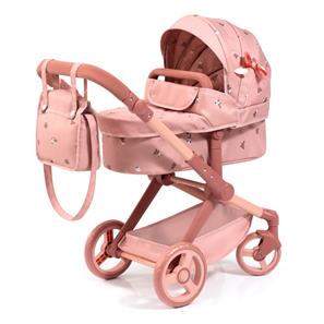 Bayer Design Kombi Dukkevogn XEO, Koralrosa blomstret