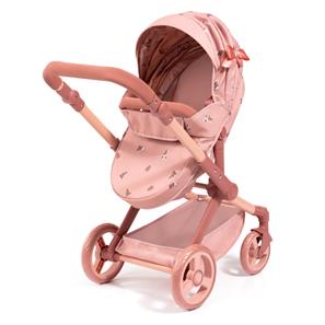 Bayer Design Kombi Dukkevogn XEO, Koralrosa blomstret-14