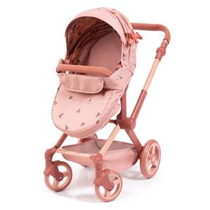 Bayer Design Kombi Dukkevogn XEO, Koralrosa blomstret-17