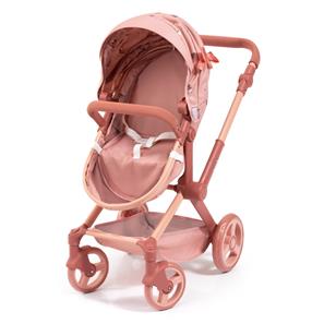 Bayer Design Kombi Dukkevogn XEO, Koralrosa blomstret-2