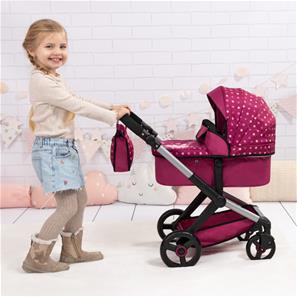 Bayer Design Kombi Dukkevogn XEO, mørk pink-3