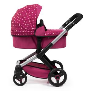 Bayer Design Kombi Dukkevogn XEO, mørk pink-9