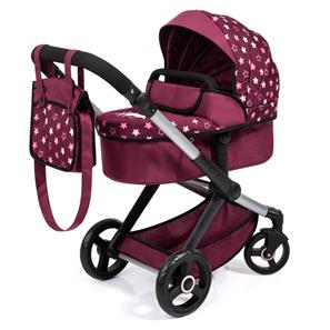 Bayer Design Kombi Dukkevogn XEO, Mørkerød
