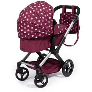 Bayer Design Kombi Dukkevogn XEO, Mørkerød-10