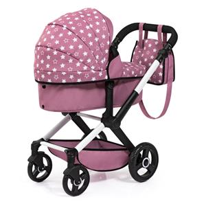 Bayer Design Kombi Dukkevogn XEO, Pink stars-4