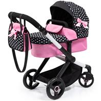 Bayer Design Kombi Dukkevogn XEO, sort/pink
