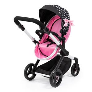 Bayer Design Kombi Dukkevogn XEO, sort/pink-13