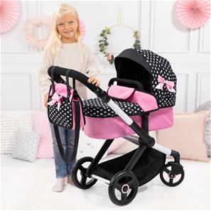 Bayer Design Kombi Dukkevogn XEO, sort/pink-3