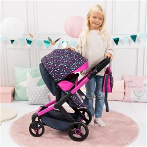 Bayer Design Kombi Dukkevogn XEO, sort/pink-4