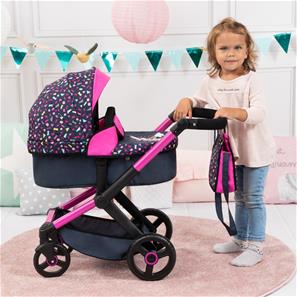 Bayer Design Kombi Dukkevogn XEO, sort/pink-5