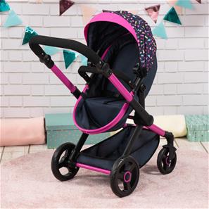 Bayer Design Kombi Dukkevogn XEO, sort/pink-7