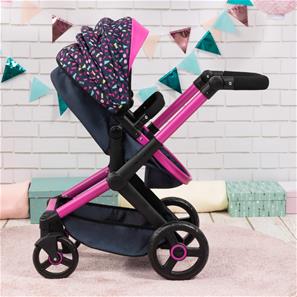 Bayer Design Kombi Dukkevogn XEO, sort/pink-8