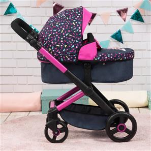 Bayer Design Kombi Dukkevogn XEO, sort/pink-9