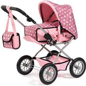 Bayer Design Kombi Grande dukkevogn med lift og pusletaske, pink