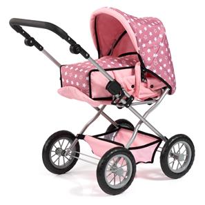 Bayer Design Kombi Grande dukkevogn med lift og pusletaske, pink-6