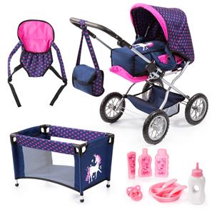 Bayer Design Kombi Grande dukkevogn Megasæt, pink