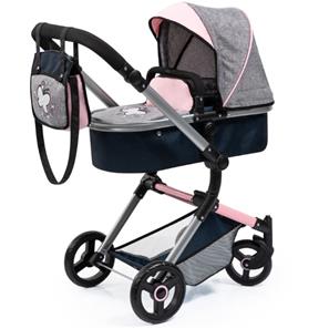 Bayer Design NEO VARIO Kombi Dukkevogn , Grå/Pink/Sort