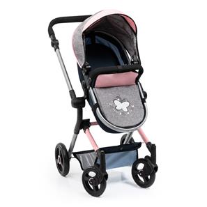 Bayer Design NEO VARIO Kombi Dukkevogn , Grå/Pink/Sort-12