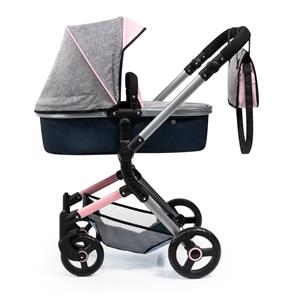 Bayer Design NEO VARIO Kombi Dukkevogn , Grå/Pink/Sort-14
