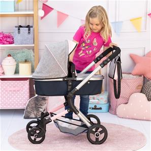 Bayer Design NEO VARIO Kombi Dukkevogn , Grå/Pink/Sort-7