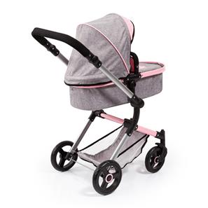 Bayer Design NEO VARIO Kombi Dukkevogn , Grå/Pink-10