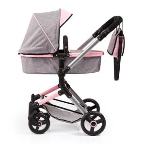 Bayer Design NEO VARIO Kombi Dukkevogn , Grå/Pink-12