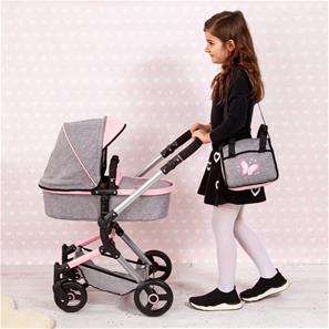 Bayer Design NEO VARIO Kombi Dukkevogn , Grå/Pink-6