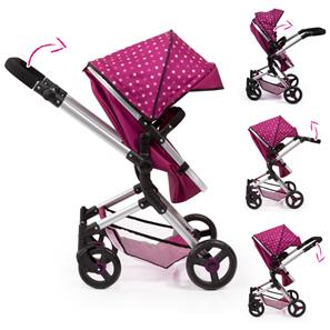 Bayer Design NEO VARIO Kombi Dukkevogn , Mørk pink-3