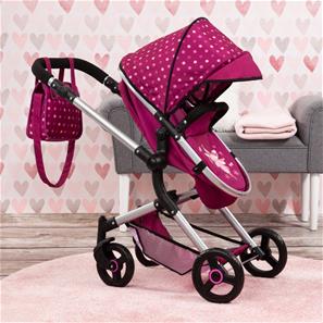 Bayer Design NEO VARIO Kombi Dukkevogn , Mørk pink-7