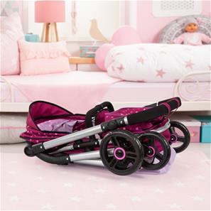 Bayer Design NEO VARIO Kombi Dukkevogn , Mørk pink-8