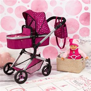 Bayer Design NEO VARIO Kombi Dukkevogn , Mørk pink-9
