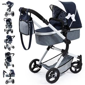 Bayer Design NEO VARIO Kombi Dukkevogn , mørkeblå/grå-3