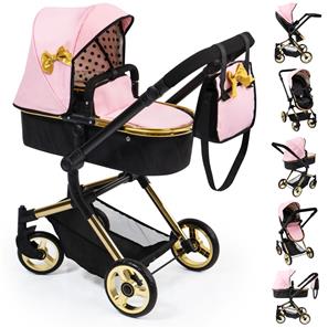 Bayer Design NEO VARIO Kombi Dukkevogn , sort/lyserød/guld-3