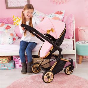 Bayer Design NEO VARIO Kombi Dukkevogn , sort/lyserød/guld-4