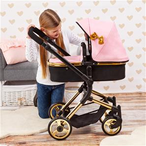 Bayer Design NEO VARIO Kombi Dukkevogn , sort/lyserød/guld-5