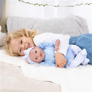 Bayer Design Reborn Babydukke 38 cm, blå-5